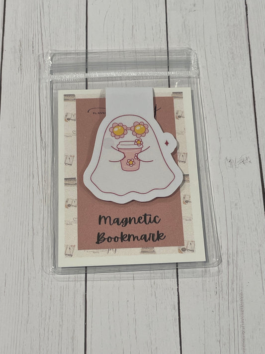 Flower Ghost Magnetic Bookmark