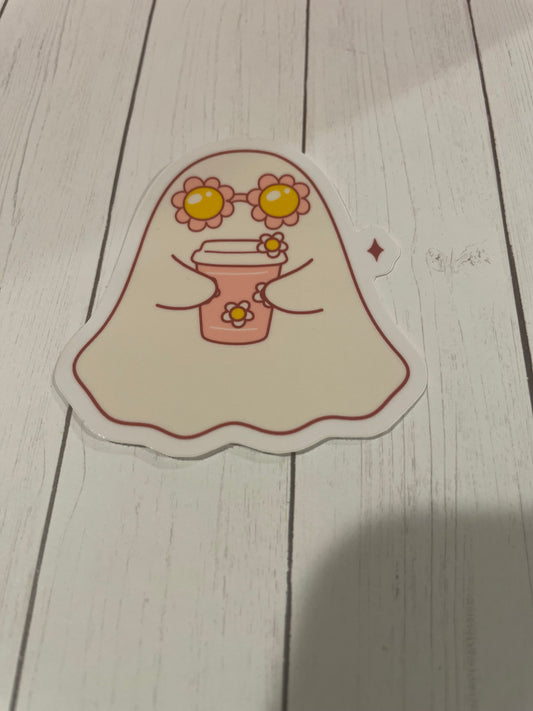 Flower Ghost Sticker