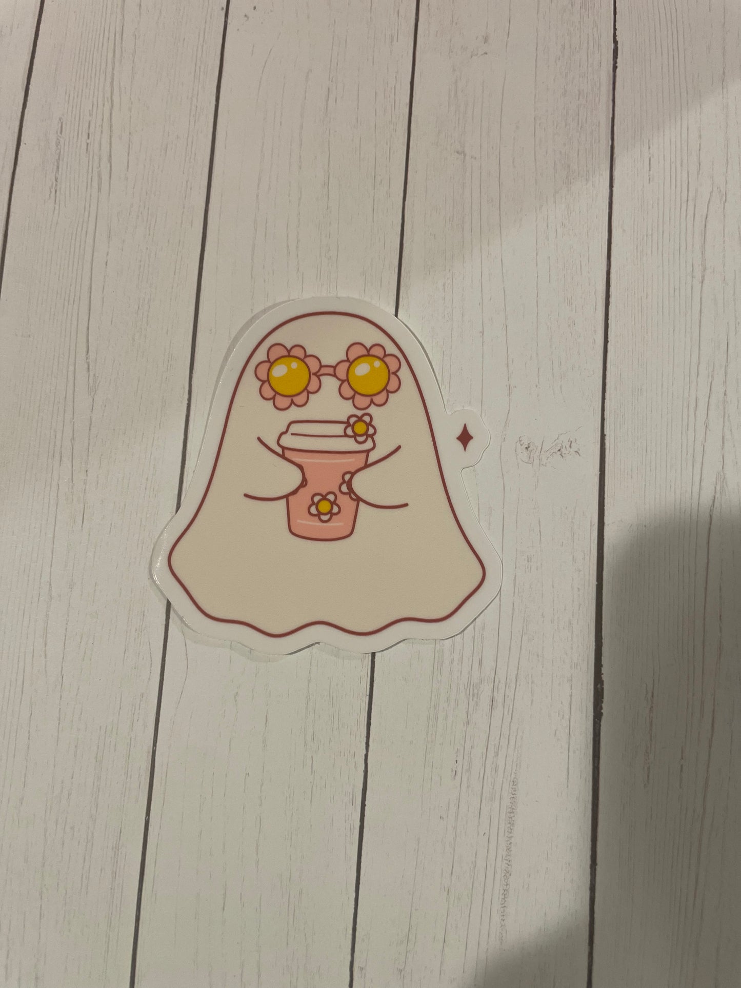 Flower Ghost Sticker