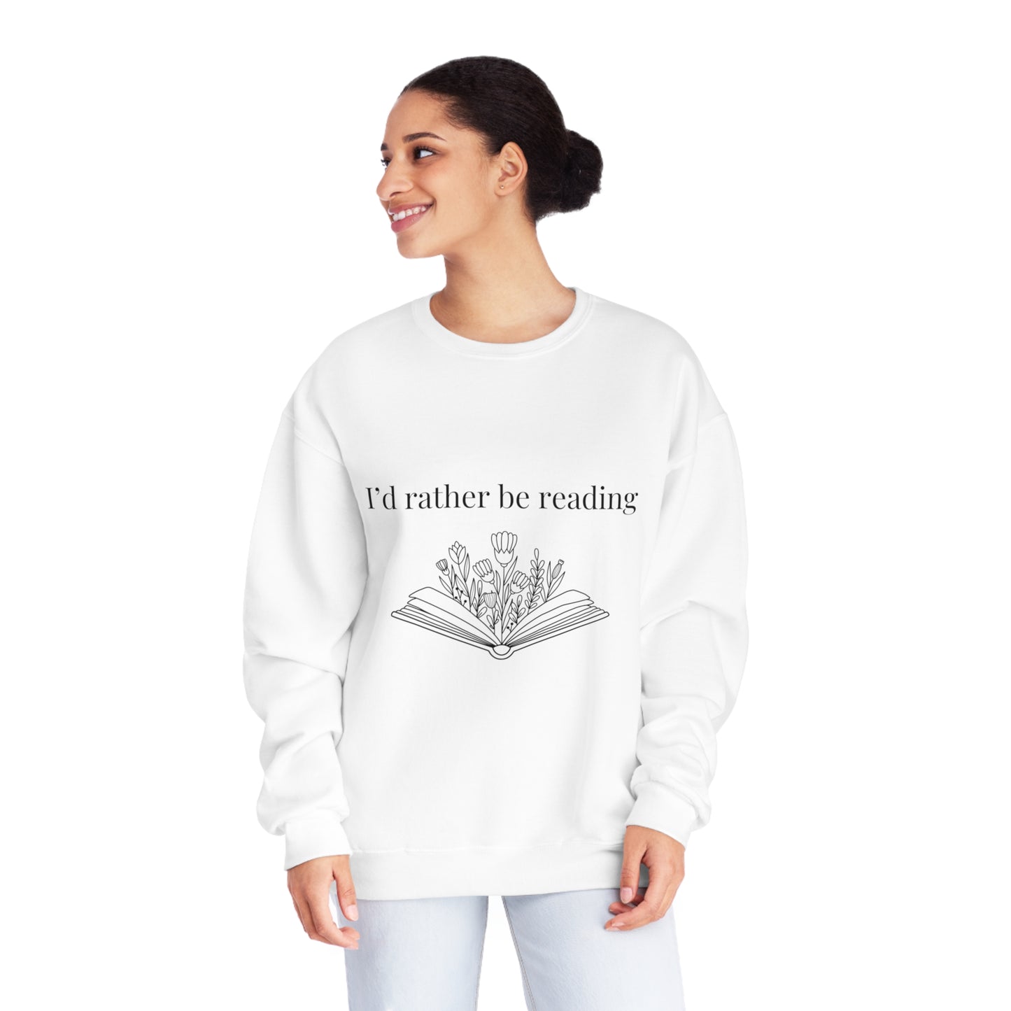 I'd rather be reading Crewneck Sweatshirt