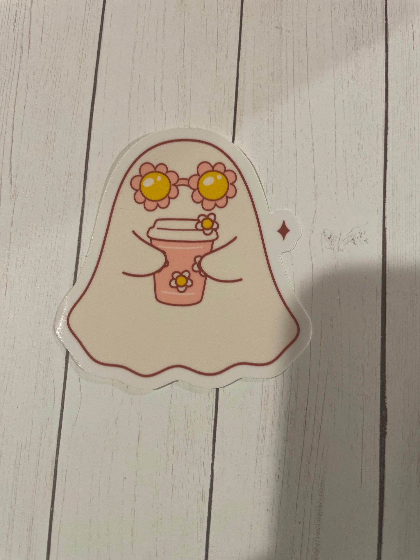 Flower Ghost Sticker