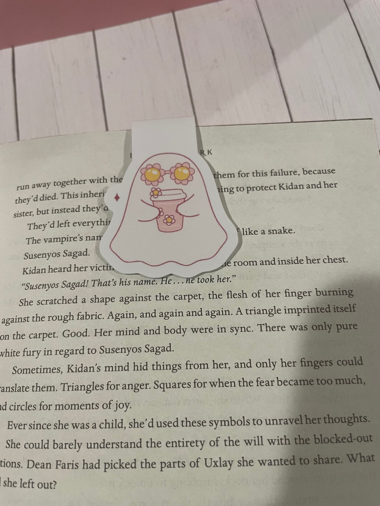 Flower Ghost Magnetic Bookmark