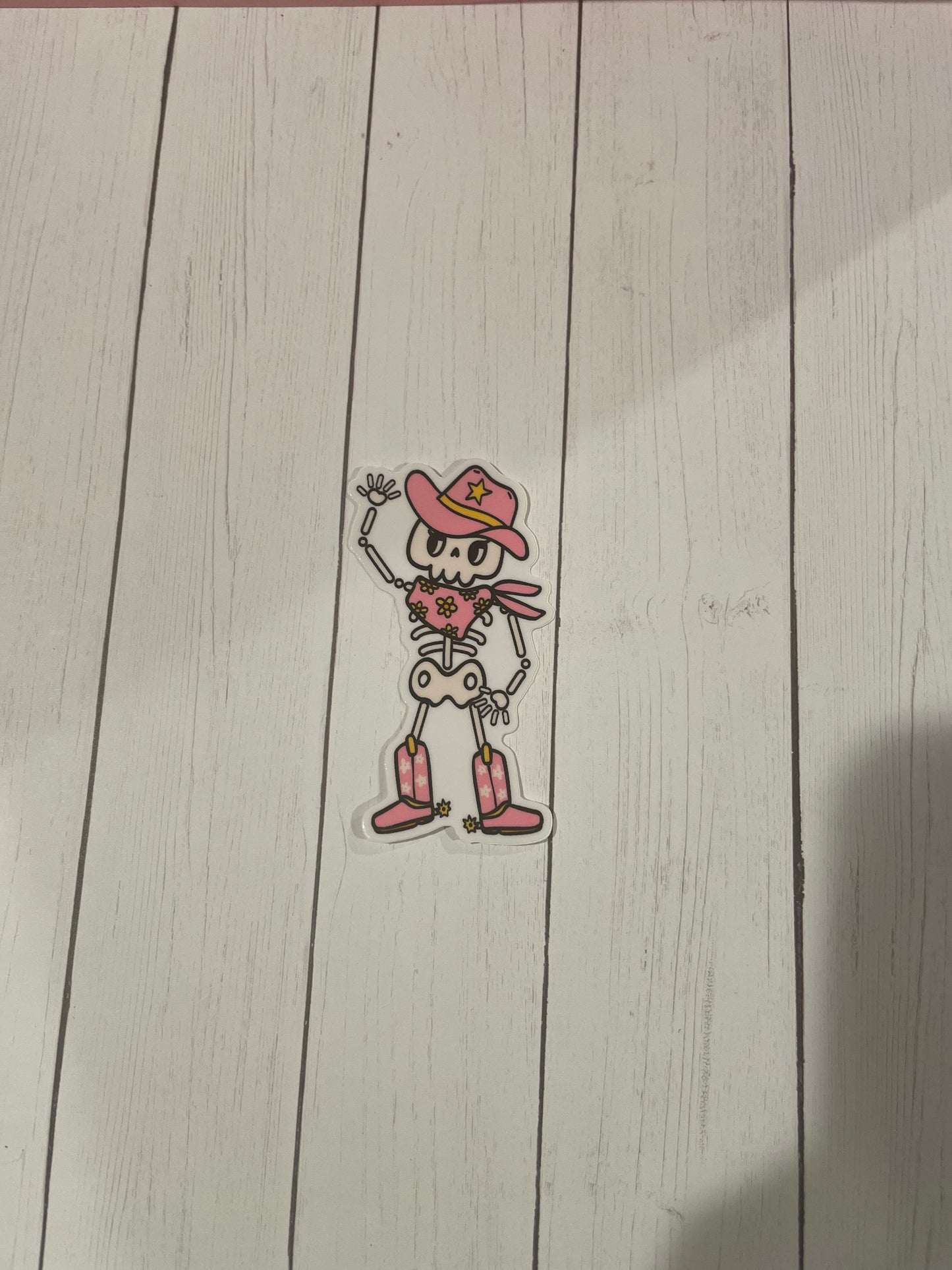 Cowgirl Skeleton Sticker