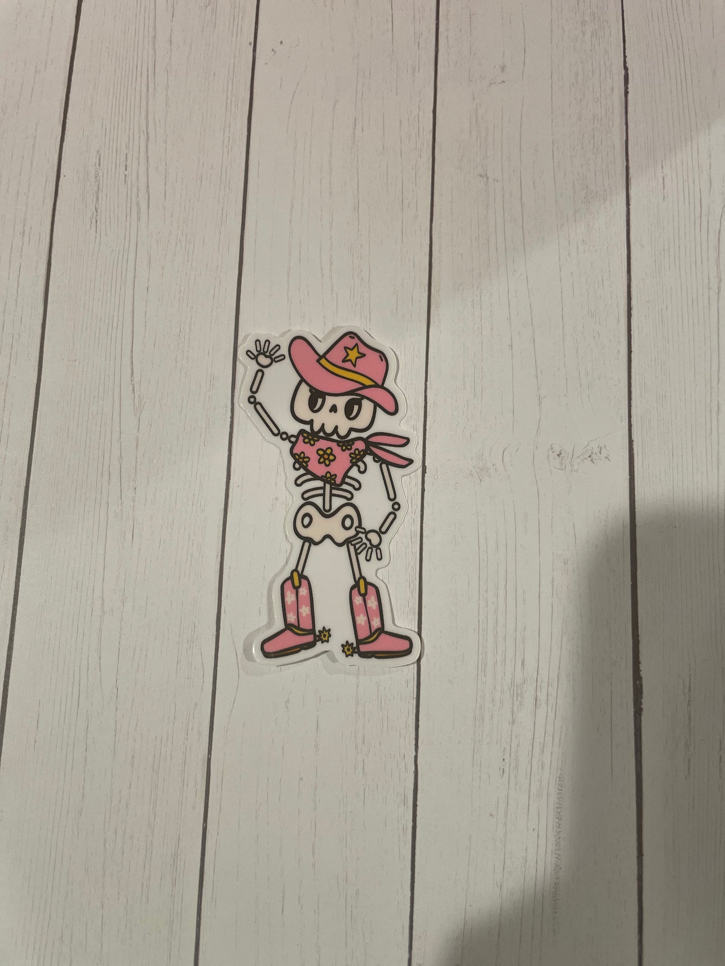 Cowgirl Skeleton Sticker