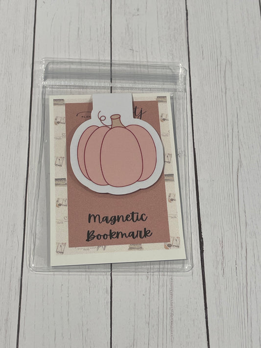 Pink Pumpkin Magnetic Bookmark