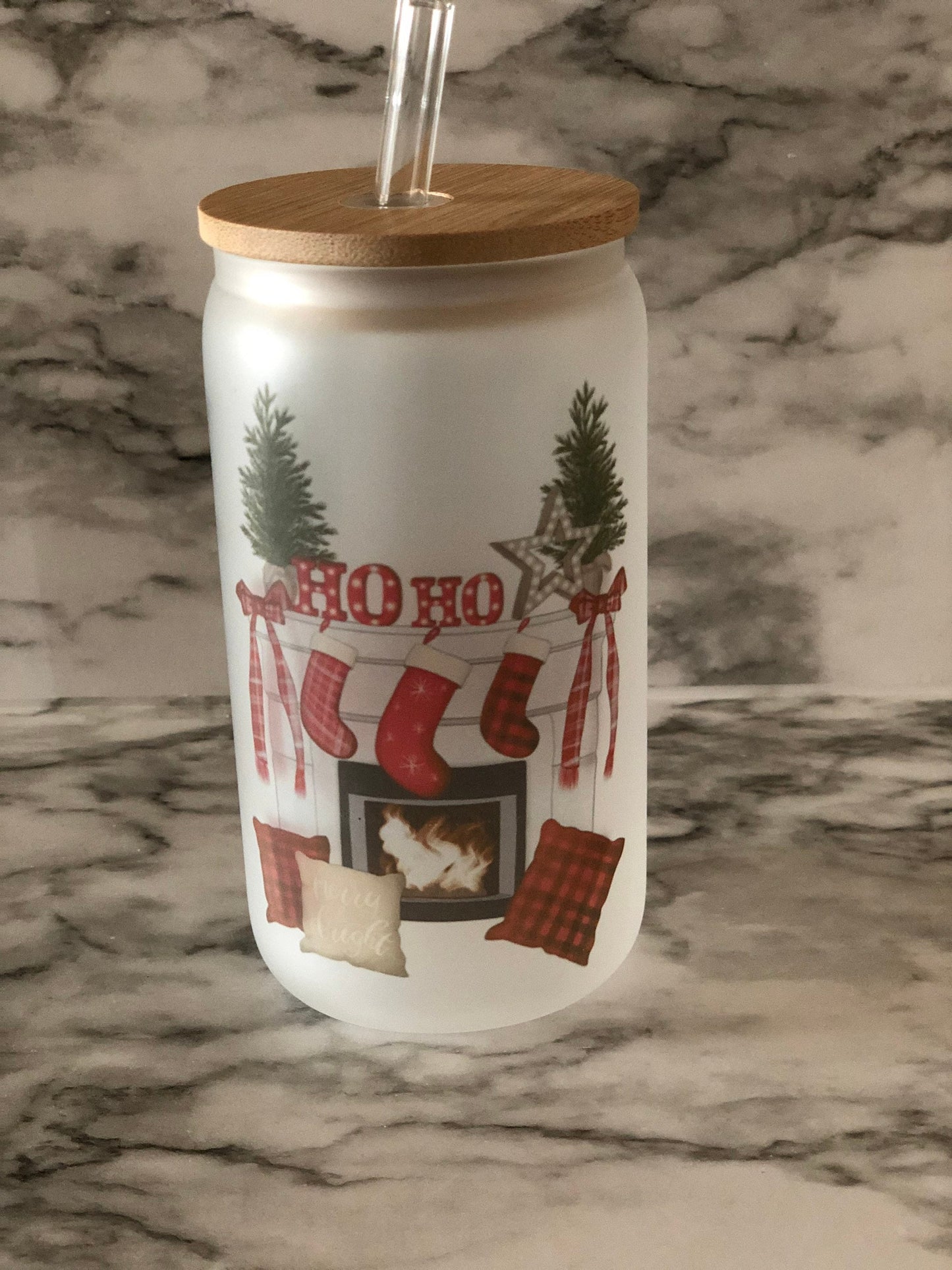Wonderful Time of the Year Christmas 13oz Beer Can Glass Cup